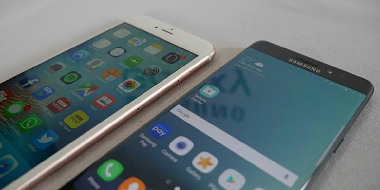 아이폰6svs갤노트7 크기 비교.jpg | 인스티즈