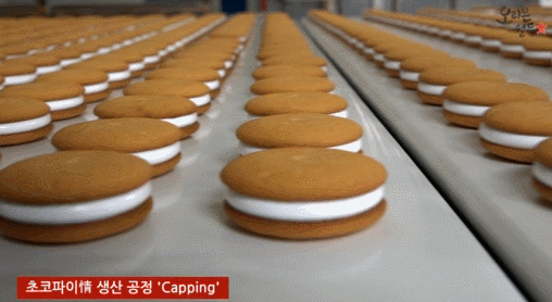 초코파이 생산과정.gif | 인스티즈