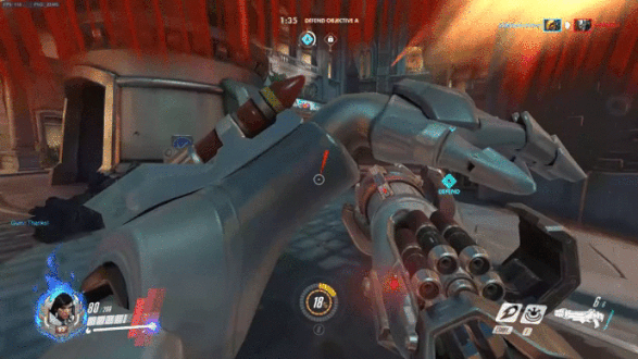 [오버워치] 위도우 저격하는 파라.gif | 인스티즈