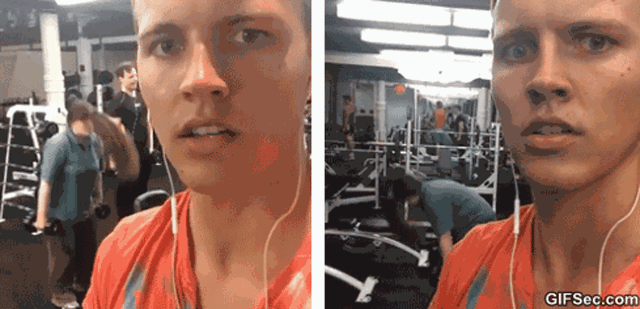 운동하는데 뒤에 여자가 좀 이상하다 | 인스티즈