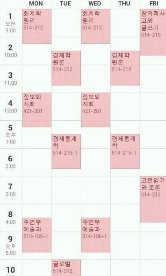 대학교 수강신청 레전드 5대장 | 인스티즈