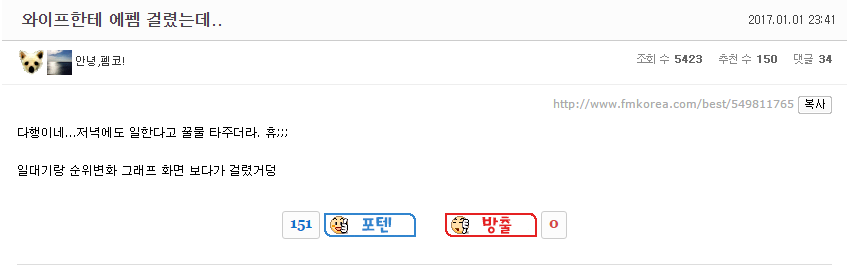 와이프한테 FM하다 걸린 펨코인...jpg | 인스티즈