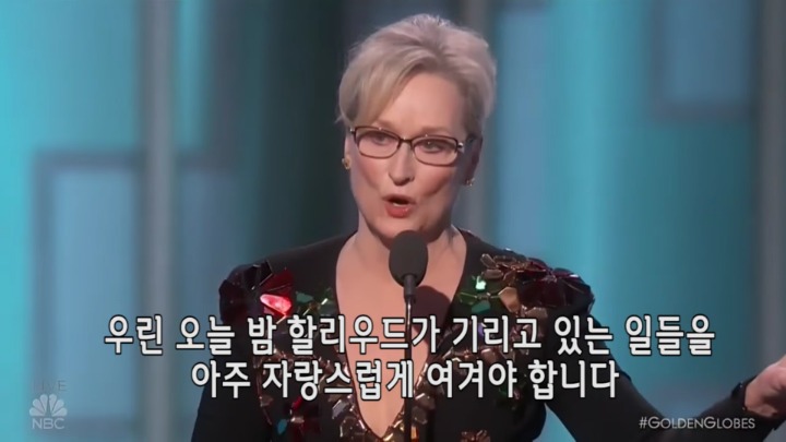 우리나라 연예인들이 보고 느꼈으면 하는 메릴 스트립 수상소감 | 인스티즈