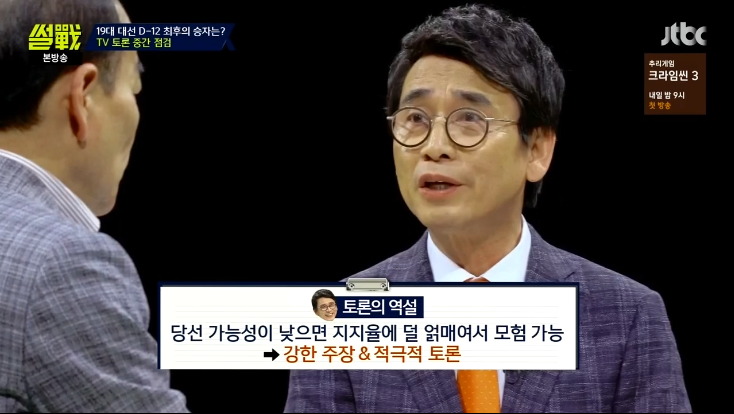 [썰전] 유시민이 말하는 토론실력과 지지율이 비례하지 않는 이유.jpg | 인스티즈