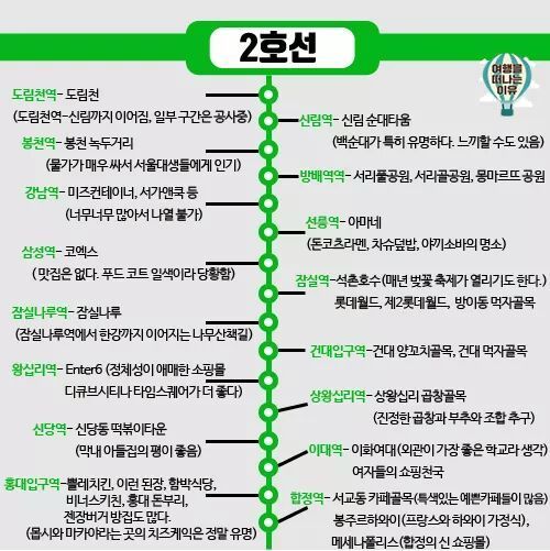 지하철 노선도 맛집투어를 다녀보자 | 인스티즈