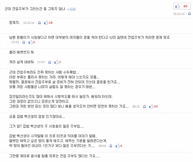 전업주부가 반찬 사먹는다고 남초사이트에서 비난 | 인스티즈