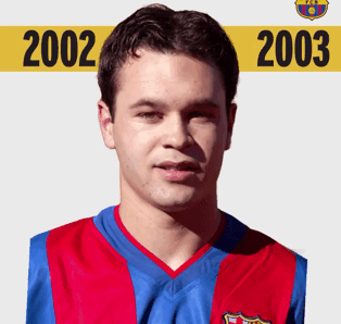 이니에스타 시즌별 머리숱 변화.GIF | 인스티즈