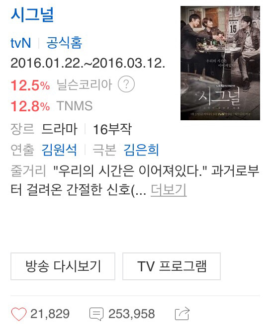 시그널에 묻혀서 언급 조차 거의 되지 않고 조용히 끝난 드라마...jpg | 인스티즈