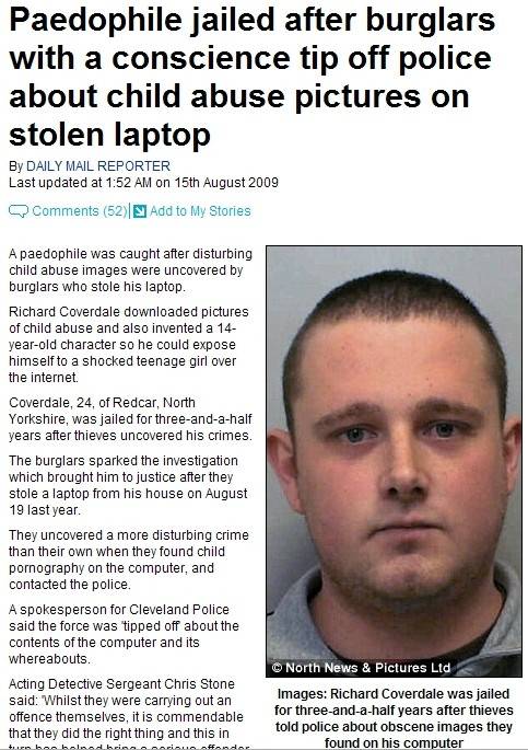 훔친 노트북에 아동포르노가? | 인스티즈