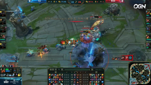 CJ vs ROX 마지막 시비르 팅기는 부메랑 딜.GIF | 인스티즈