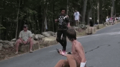 물구나무 서서 보드타는 누나.gif | 인스티즈