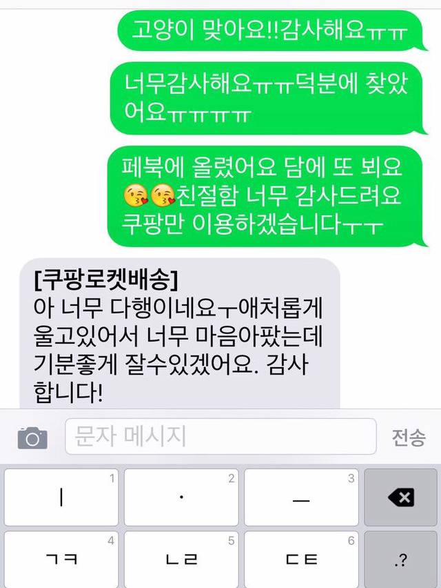 집나간줄모르고있었는데쿠팡맨덕에고양이찾았어요 | 인스티즈