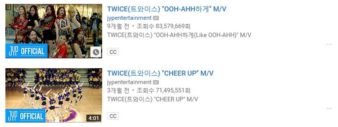 2013년이후 데뷔 여아이돌그룹 뮤직비디오 조회수 | 인스티즈