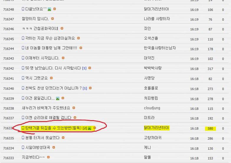 탄핵을 맞은 박사모 | 인스티즈