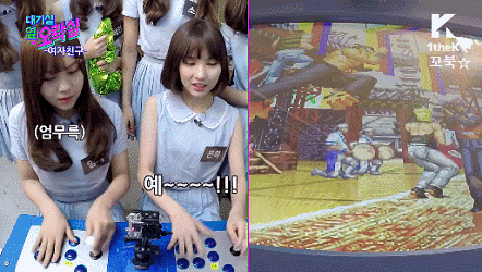 여자친구 엄지 vs 은하 .gif | 인스티즈