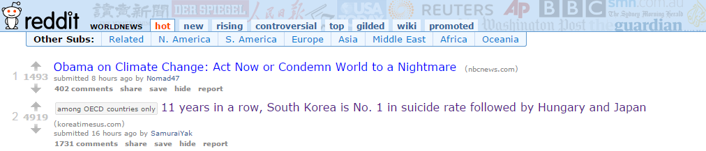 [레딧] 한국의 자살률이 유독 높은 이유가 뭘까? | 인스티즈