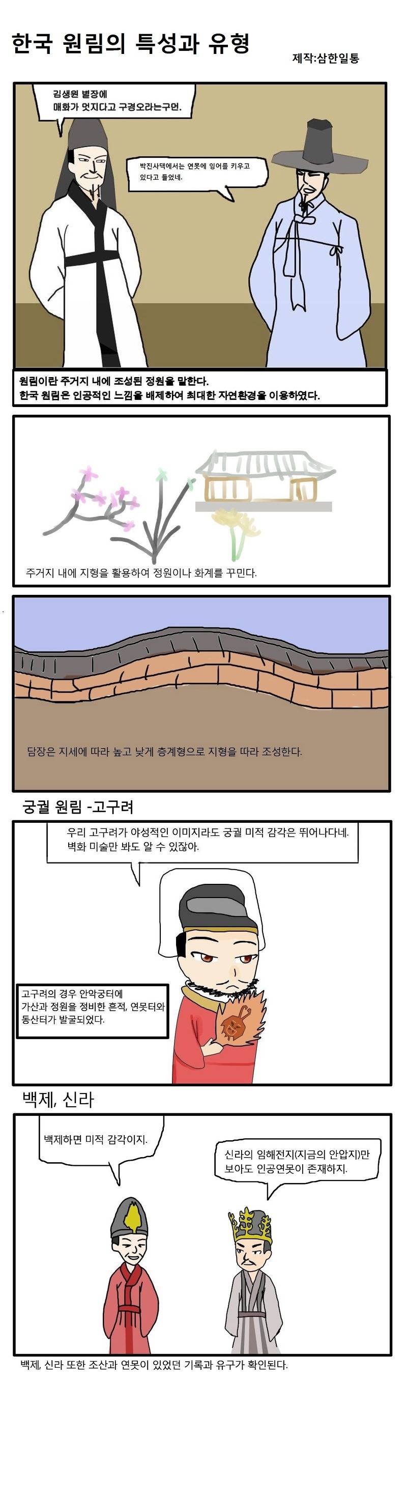 삼한일통의 만화] 한국 원림의 특성과 유형 | 인스티즈