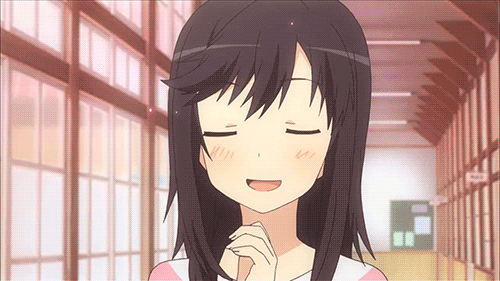 애니메이션 속 여캐들의 미소.gif | 인스티즈