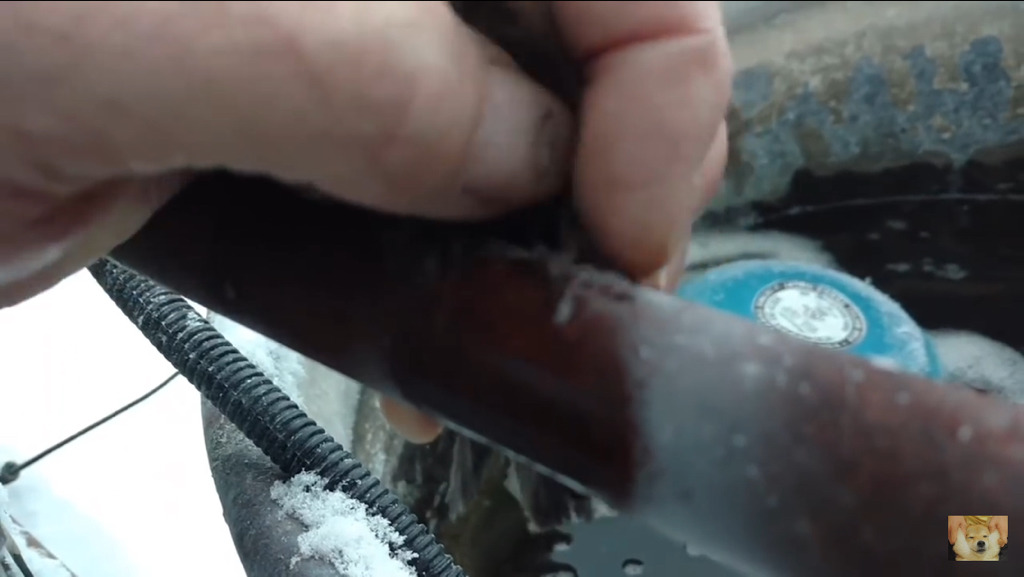 쇠파이프에 발이 얼어붙은 참새를 구해주는 할아버지 | 인스티즈