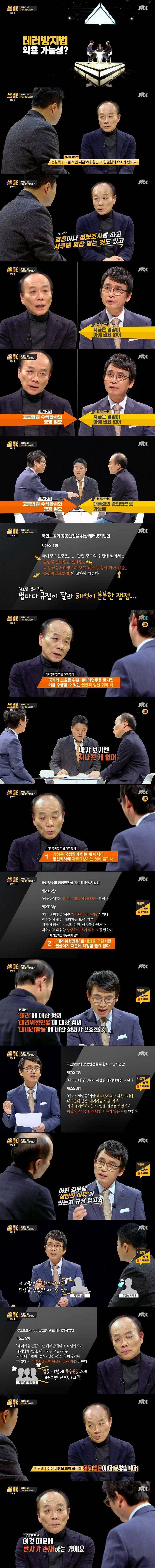 테러방지법 옹호 입장 펼치는 전원책.jpg | 인스티즈