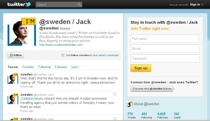스웨덴의 공식 계정은 매주마다 계정주인이 바뀐다.twt | 인스티즈