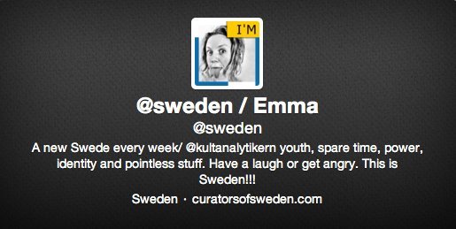 스웨덴의 공식 계정은 매주마다 계정주인이 바뀐다.twt | 인스티즈