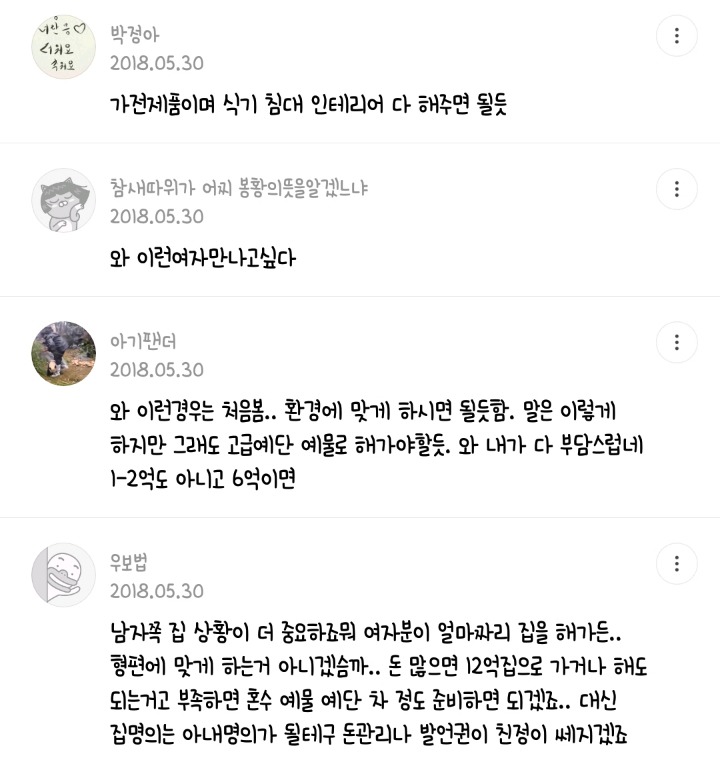 결혼할때 여자쪽에서 6억짜리 집해가면 남잔 뭐해요? | 인스티즈