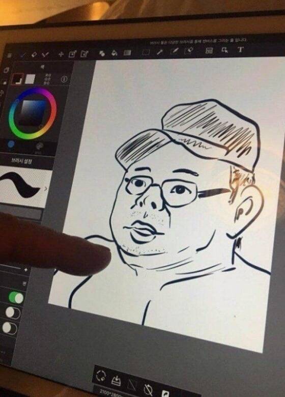 아버지 그림을 그려드렸다... | 인스티즈