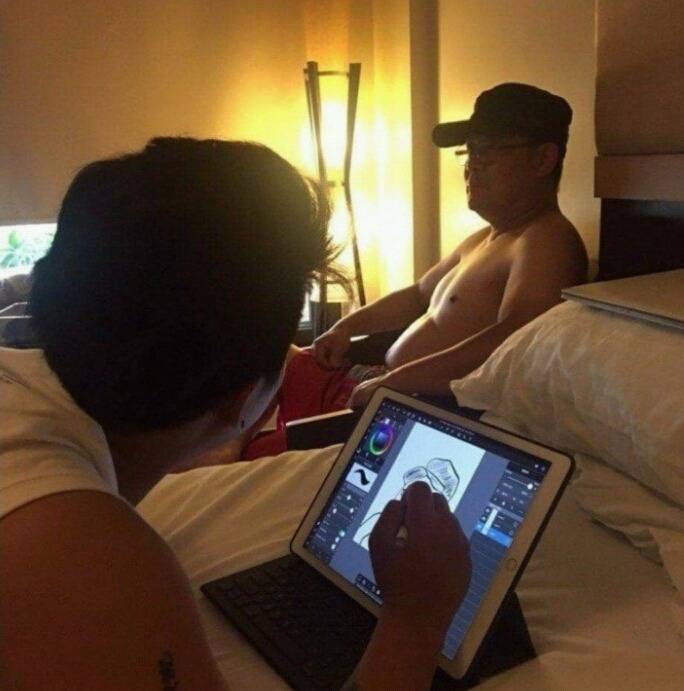 아버지 그림을 그려드렸다... | 인스티즈