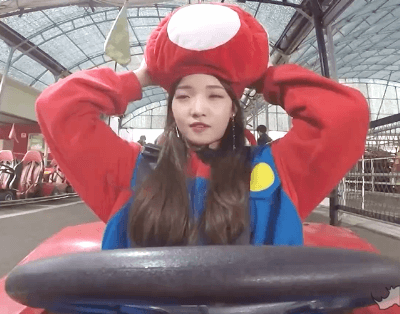 카트 타는 프로미스나인.gif | 인스티즈