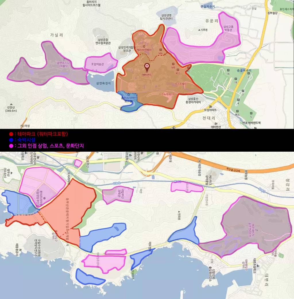 오시리아 테마파크와 한국 3대 테마파크 부지 크기비교 | 인스티즈