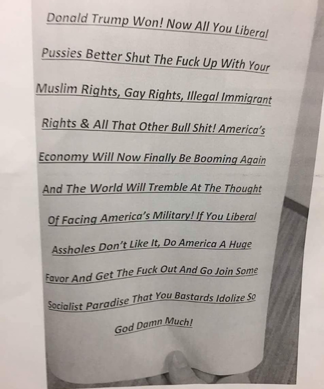 트럼프 당선 직후 혐오범죄를 겪은 사람들의 SNS | 인스티즈