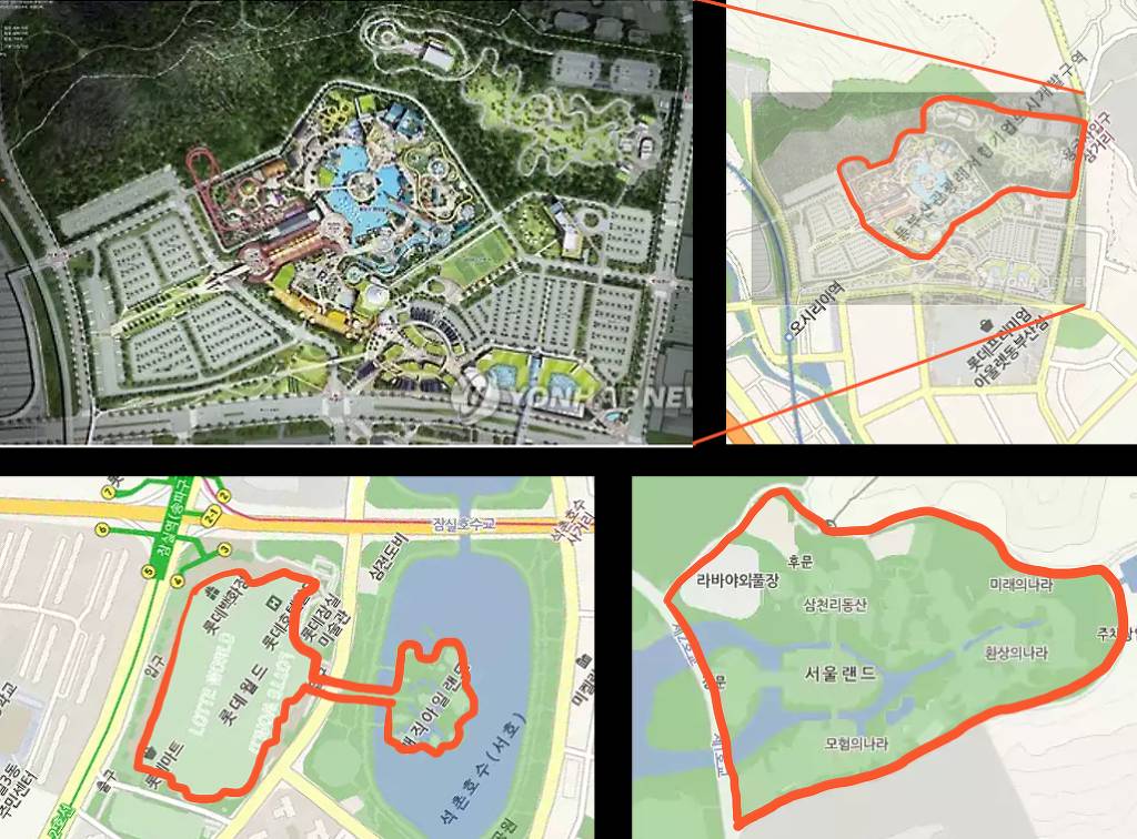 오시리아 테마파크와 한국 3대 테마파크 부지 크기비교 | 인스티즈