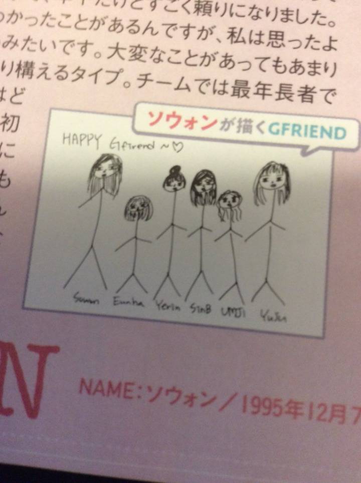 여자친구 리더 소원이 그린 멤버들 | 인스티즈