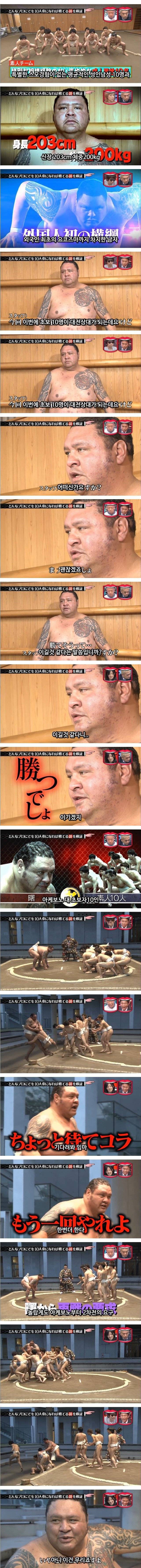 스모 프로선수 VS 일반인 10명 | 인스티즈