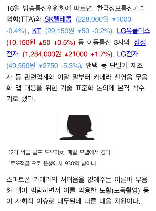 외국은 무음카메라 되던데 왜 한국만 찰칵소리나요? | 인스티즈
