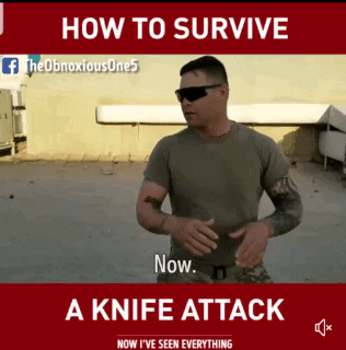 칼 든 괴한으로부터 살아남는 방법.gif | 인스티즈