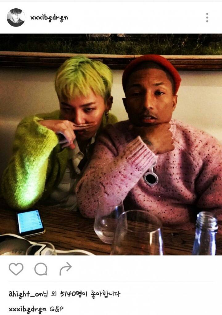 오늘자 지디&퍼렐 | 인스티즈