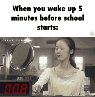 여자가 지각할 것 같을 때 초 스피드 화장법.gif | 인스티즈