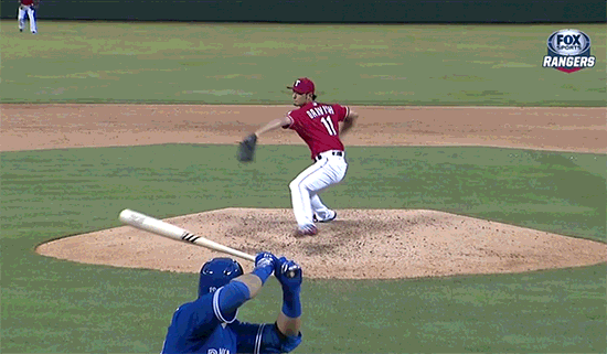 타자 쪽에서 본 일본 투수 다르빗슈의 슬라이더.gif | 인스티즈