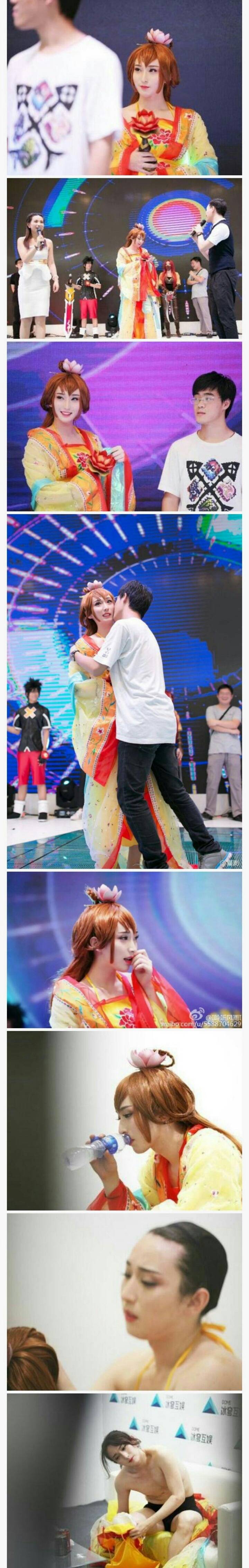 방송중 뽀뽀당하는 중국미녀 | 인스티즈