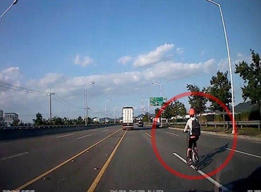 “목숨이 두 개에요?” 3차선 한복판 자전거 여사 뭇매 (영상) | 인스티즈