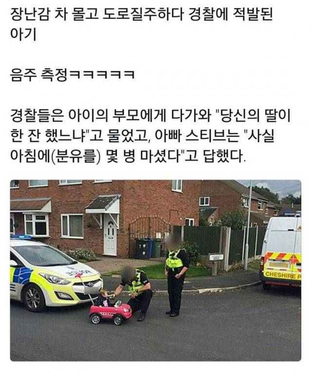 경찰이 아기상대로 음주측정 | 인스티즈