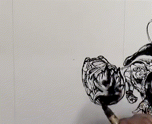 그림을 프린트 뽑아내듯 그리는 사람.gif | 인스티즈