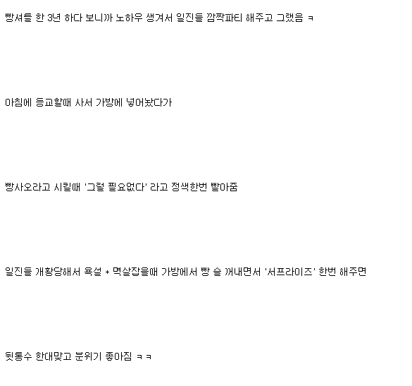  빵셔틀3년+왕따2년 차가 밝히는 일진들 "기분UP!" 노하우 | 인스티즈