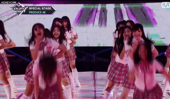프로듀스 48 미야와키 사쿠라 안무 실수.gif | 인스티즈