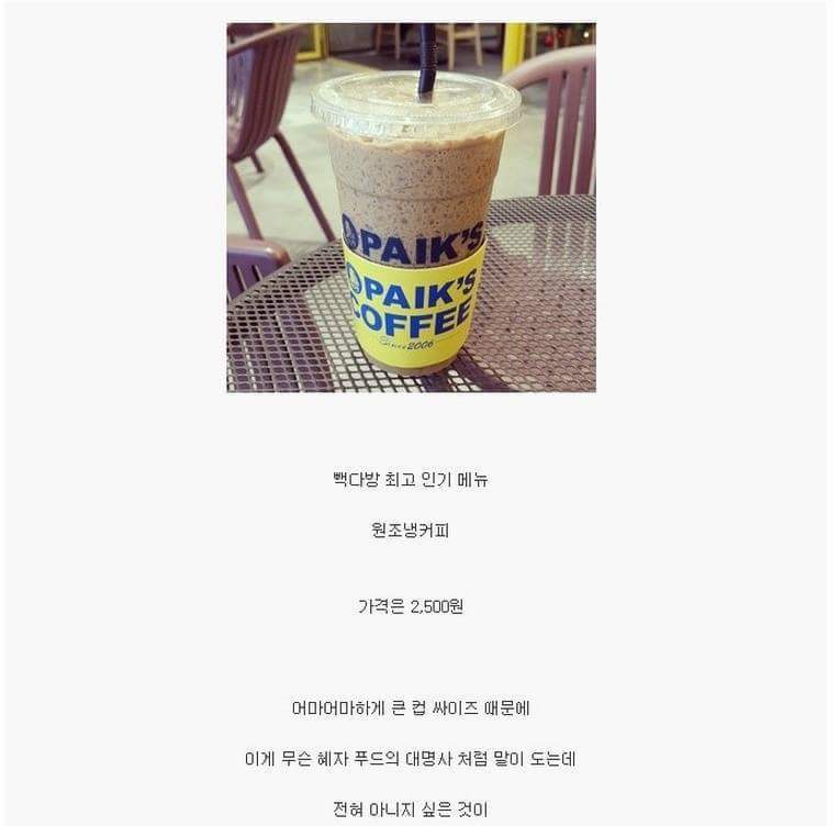 빽다방 아이스 음료 | 인스티즈