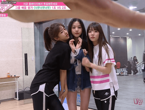 프로듀스48 경연 연습하면서 울지않고 분위기가 가장 좋았던 조.gif | 인스티즈