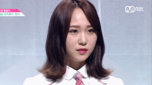 [프로듀스48/데이터주의] 프듀48 8화 타카하시 쥬리.gif | 인스티즈