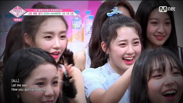 [프듀48] OOH_AHH하게 1,2조 무대에 대한 연습생 리액션.jpg | 인스티즈
